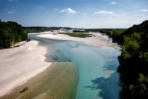 fiume, acqua, verde, sabbia, azzurro, isola
