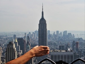 mano, grattacieli, braccio, panorama, grattacielo, illusione, città, palazzi, america, antenna, fotomontaggio, torre
