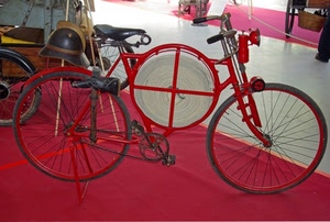 bicicletta, rosso, pompieri, casco, pompiere, museo, mostra