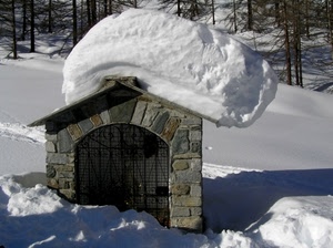 neve, alberi, edicola, bianco, inverno, tetto, montagna, ombra